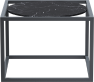 Black Linear Side Table Round